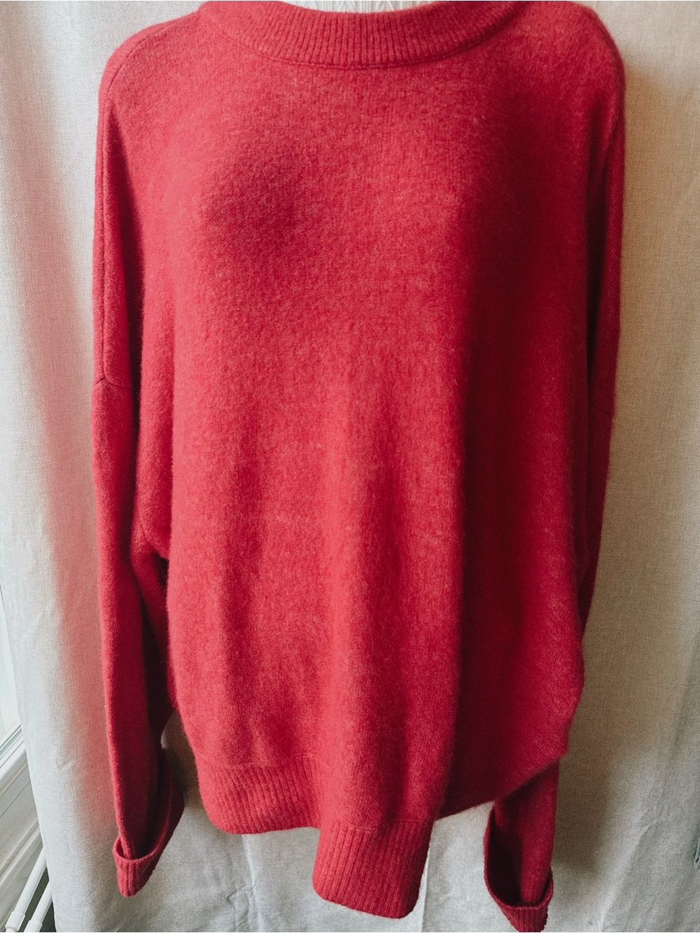 ❤️🐐 Pilcro • Soft Red Cozy Brushed Sweater • Size L ❤️✨